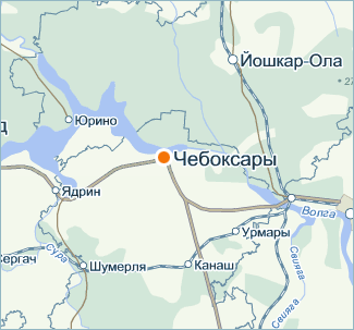 Карта Чебоксары